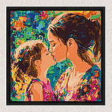 Картина за номерами Люди. Поцілунок мами 40*40 см Ідейка KHO 8577, фото 4