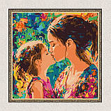 Картина за номерами Люди. Поцілунок мами 40*40 см Ідейка KHO 8577, фото 5