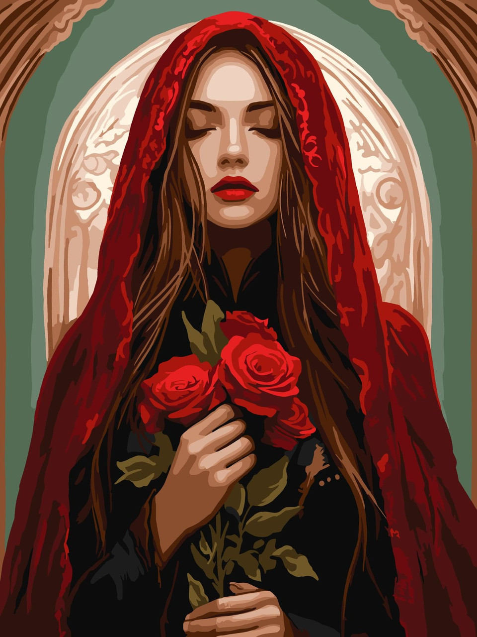 Картина за номерами Зачарована дівчина 30*40 см Ідейка KHO 8605, фото 1