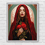 Картина за номерами Зачарована дівчина 30*40 см Ідейка KHO 8605, фото 6