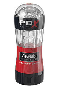 Мастурбатор Pipedream PDX Elite Viewtube See-Thru Stroker прозорий, 18.5 см