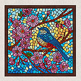 Картина за номерами Птахи. Синиця та вітраж 30*30 см Ідейка KHO 5164, фото 3