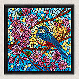 Картина за номерами Птахи. Синиця та вітраж 30*30 см Ідейка KHO 5164, фото 4