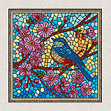 Картина за номерами Птахи. Синиця та вітраж 30*30 см Ідейка KHO 5164, фото 5