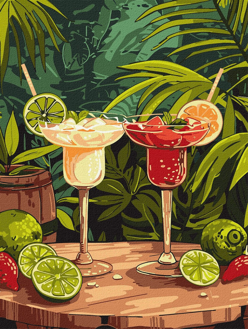 Картина за номерами Натюрморт. Екзотичні коктейлі 30*40 см Ідейка KHO 5695, фото 1