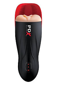 Вібромастурбатор вагіна в колбі Pipedream PDX Elite Fuck-O-Matic чорний, 27 см