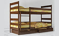 Кровать детская деревянная двухъярусная Ясна с выдвижными ящиками ТМ Олимп