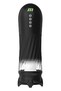 Вібромастурбатор у колбі автоматичний Blush M for Men з підігрівом, чорний, 33 см