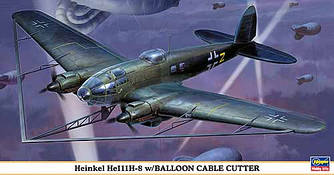 Heinkel He 111 H8 w/Balloon Coble Cutter 1/72 HASEGAWA 00929