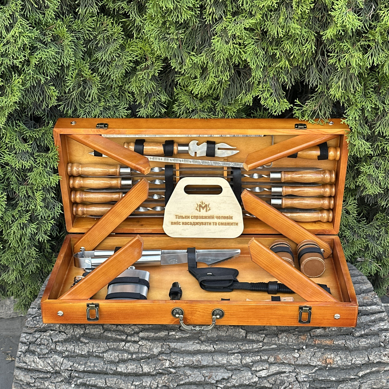 Подарунковий набір Mzavod Отаман кейс-столик світлий, фото 1