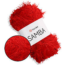YarnArt SAMBA/Травка, Червоний оксамит №156