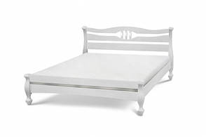 Ліжко двоспальне з масиву сосни ДАЛАС, Мікс меблі, колір білий, фото 2