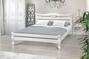 Ліжко двоспальне з масиву сосни ДАЛАС, Мікс меблі, колір білий, фото 1