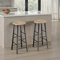 Набір з 2 барних стільців Keynes зі світлого дерева, дуб Сонома