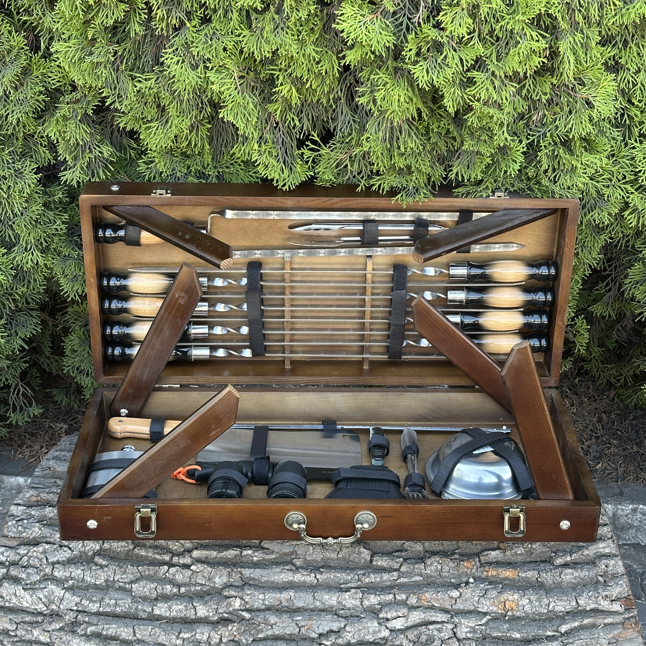 Подарунковий набір Mzavod Пікнік кейс-столик темний, фото 1