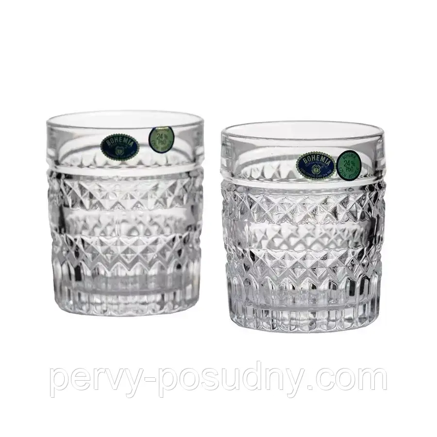 Набір низьких склянок для віскі Bohemia Diana 6 шт/320 мл 20298/07605/320, фото 1