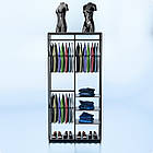 Стійка "PENELOPE ODISSEY" 2400х1230х480мм. Рейл вішало для одягу, стелаж поличний з вішалками та полицями, фото 4