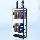 Стійка "PENELOPE ODISSEY" 2400х1230х480мм. Рейл вішало для одягу, стелаж поличний з вішалками та полицями, фото 3