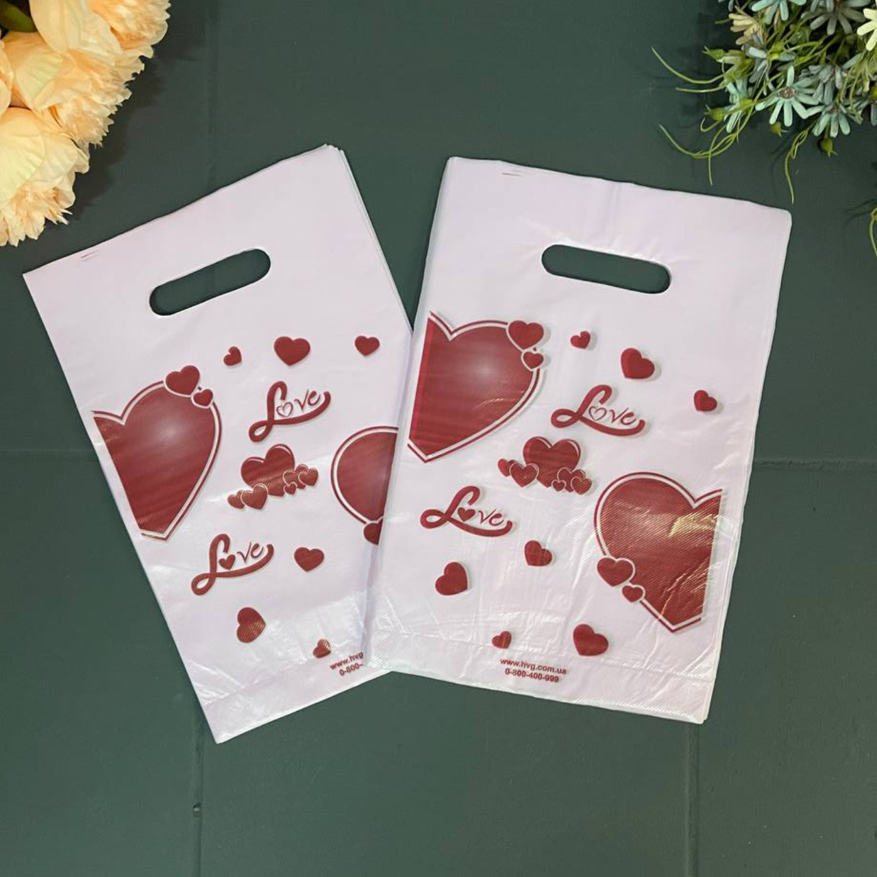 Пакет банан 20x29 см 100 шт пакети з прорубними ручками, фото 1