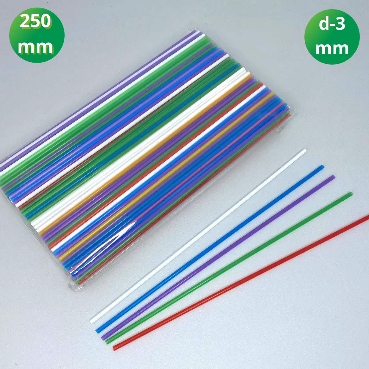 Трубочка коктейльна для мохіто 100 шт трубочка коктейльна мікс, тонкі трубочки для напоїв, фото 1