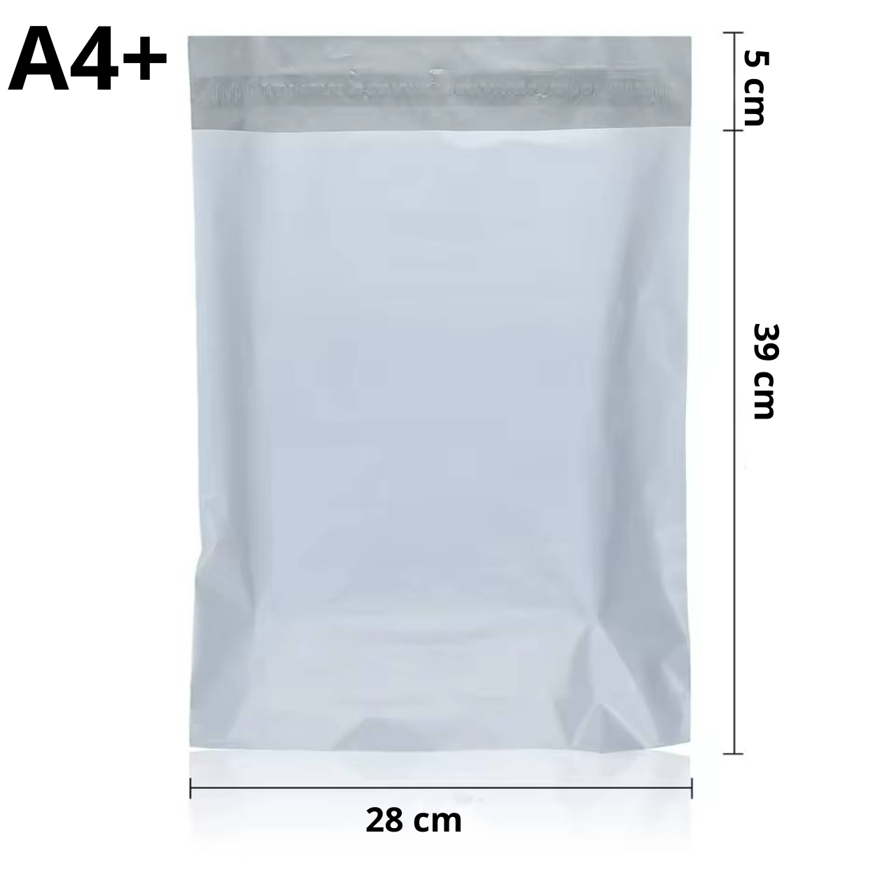 Кур'єрський пакет із клейовою стрічкою 390х280+50 мм поліетиленовий сейф-пакет для відправлення одягу та взуття, фото 1