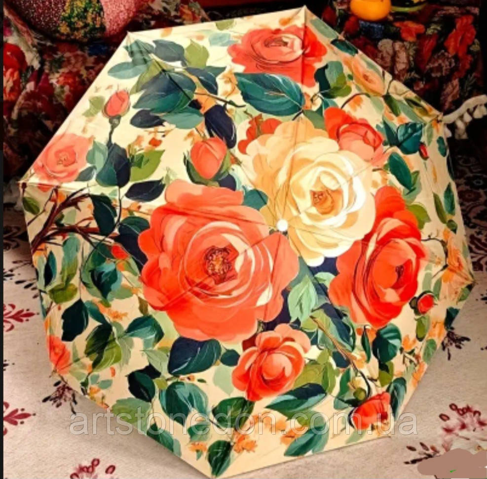 Парасоля з квітковим принтом, фото 1