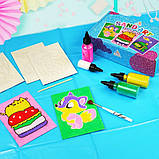 Дитячий набір для творчості картини з піску 9 в 1 KP-004 на картоні, фото 6