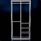 Стійка "PENELOPE ODISSEY" 2400х1230х480мм. Рейл вішало для одягу, стелаж поличний з вішалками та полицями, фото 3