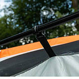 Намет з тентом кемпінговий на 6-8 осіб 330*220*185см зелений, фото 3