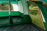 Намет з тентом кемпінговий на 6-8 осіб 330*220*185см зелений, фото 6
