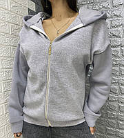 Стильная женская ангорова кофта на молнии