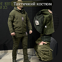 Демісезонний костюм тактичний армійський бойовий софтшел олива, військові костюми форма soft shell