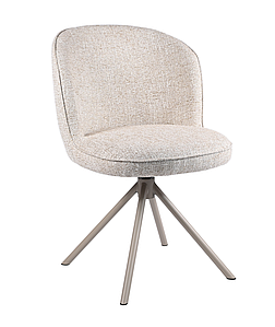 Стілець поворотний R-160 тканина френч ваніль + капучино TM Vetro Mebel