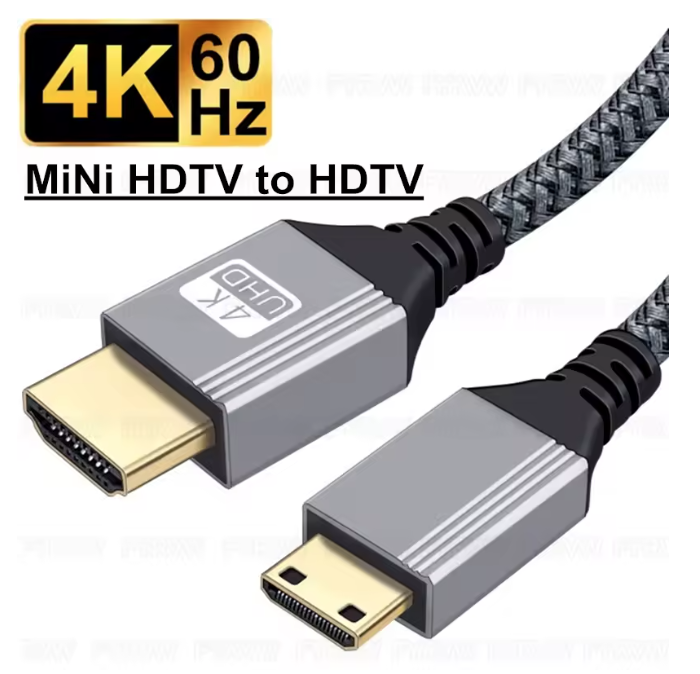 Провід mini HDMI to HDMI 4K відео HDTV для Hero Raspberry Pi Camcorder Camera Canon, фото 1