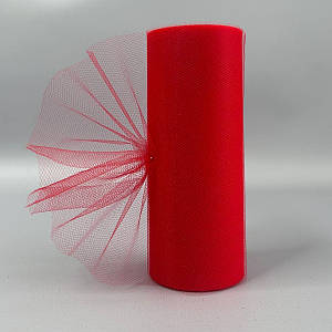 Фатин у рулонах 15см, моток 20 м - червоний
