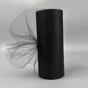 Фатин у рулонах 15см, моток 20м - чорний