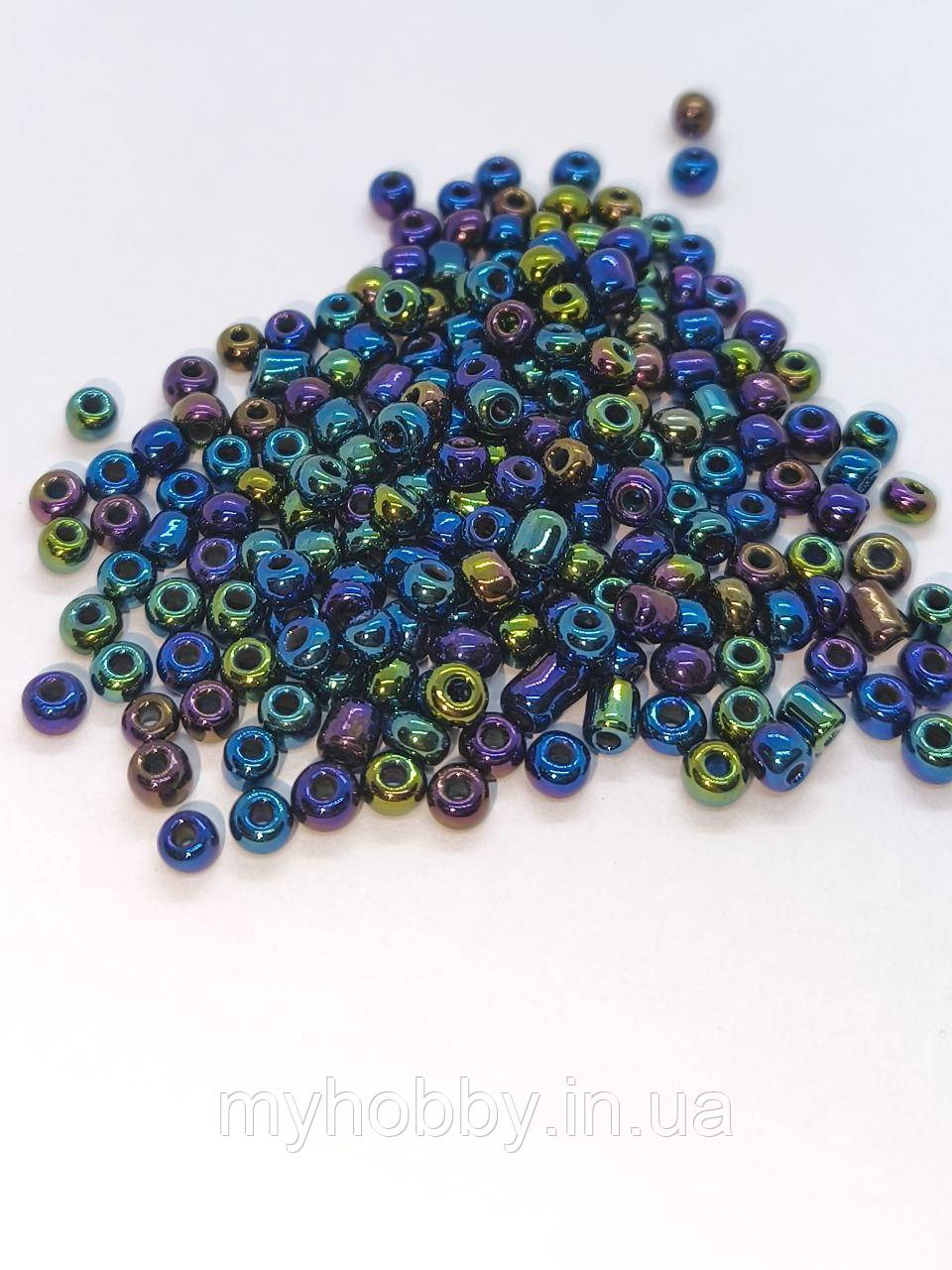 Бісер великий  №6 Бензиновий -20г, фото 1