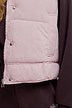Тепла жилетка на блискавці — пудра колір, L (є розміри), фото 4