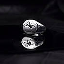 Каблучка печатка перстень чоловічий сталевий SPIDER 20 з нержавіючої сталі з Павуком, фото 4