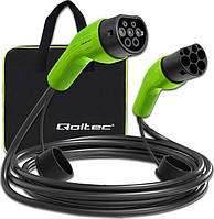 Qoltec Type 2 кабель для зарядки автомобіля, 400В, 22кВт, 32А, 5м (52474)