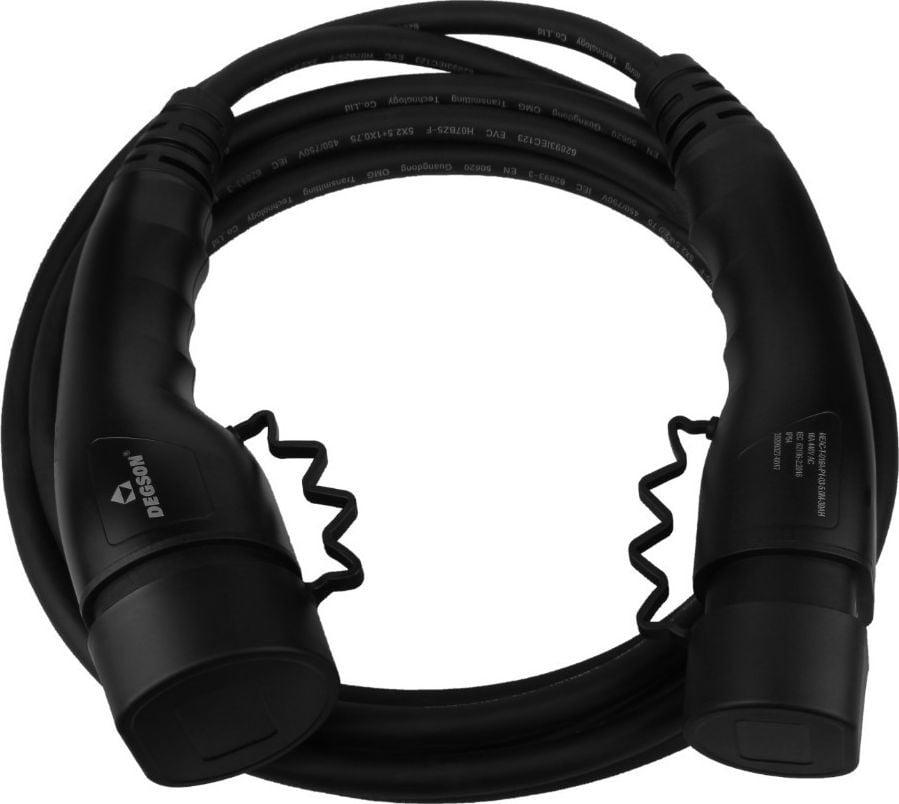 Degson AC 400V 16A 11kW 5m Автомобільний зарядний кабель типу 2 IP54 (MEAC-T-016A-V1P1-5.0M)