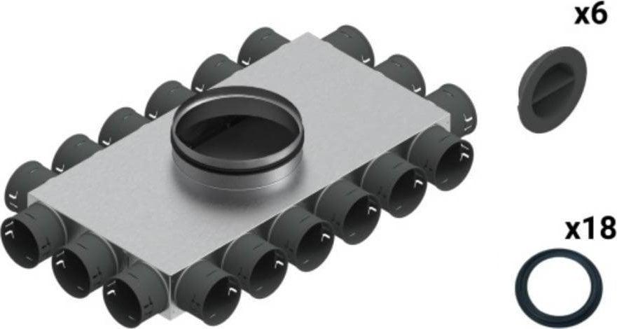 Spiroflex Dashbox 18-12x75/200 Ізольований вентиляційний вентиляційний отвір W2 STEM SX-WS18X75/200SR