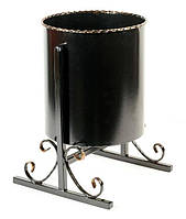 Урна кована Ferrum для вулиці No3 Чорна із золотою патиною (У03)