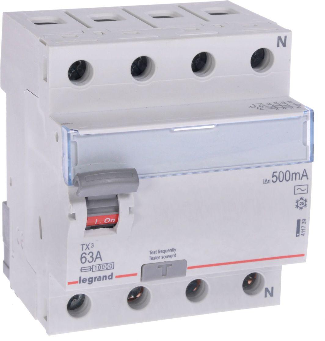 Диференційний вимикач Legrand 4P 63A 0,5A тип AC P304 - 411739