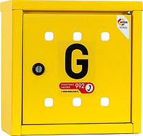 Газова коробка Weba для клапана, 300x300x150, метал, стіна - жовтий