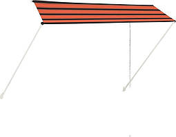 Vidaxl Rolled Tent, 350x150 см, помаранчевий-коричневий