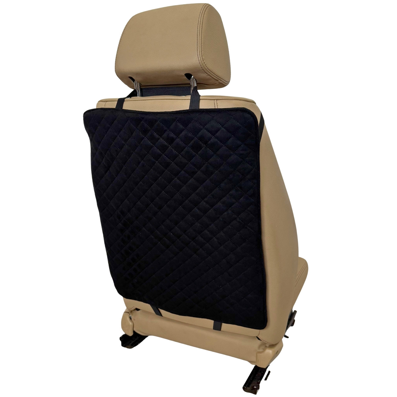 Накидка чохол на спинку переднього сидіння з алькантари (Еко-замш) Захист на спинку сидіння Чорний 1 шт