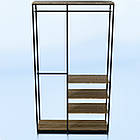 Стійка "PENELOPE ODISSEY" 2400х1430х480мм. Рейл вішало для одягу, стелаж поличний з вішалками та полицями, фото 3