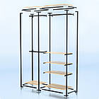 Стійка "PENELOPE ODISSEY" 2400х1430х480мм. Рейл вішало для одягу, стелаж поличний з вішалками та полицями, фото 2