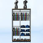 Стійка "PENELOPE ODISSEY" 2400х1430х480мм. Рейл вішало для одягу, стелаж поличний з вішалками та полицями, фото 5